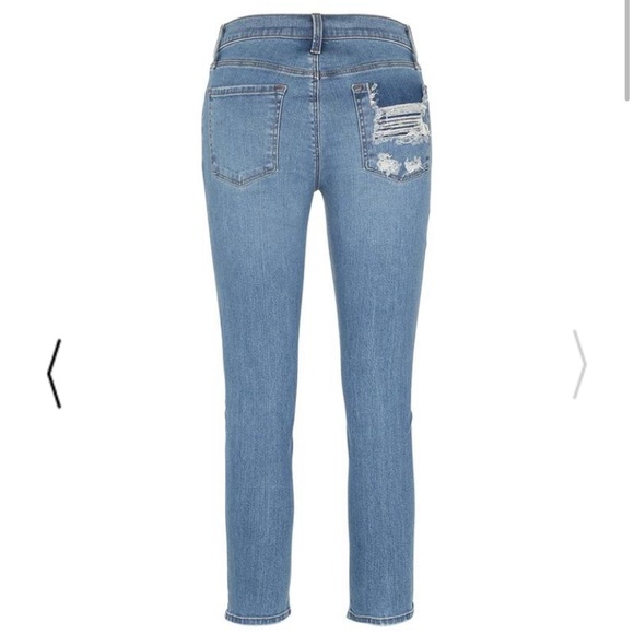 NWT J BRAND Womens Mid Rise Crop Skinny Uncharted Destruct Jeans Denim Size 27 - Picture 2 of 13